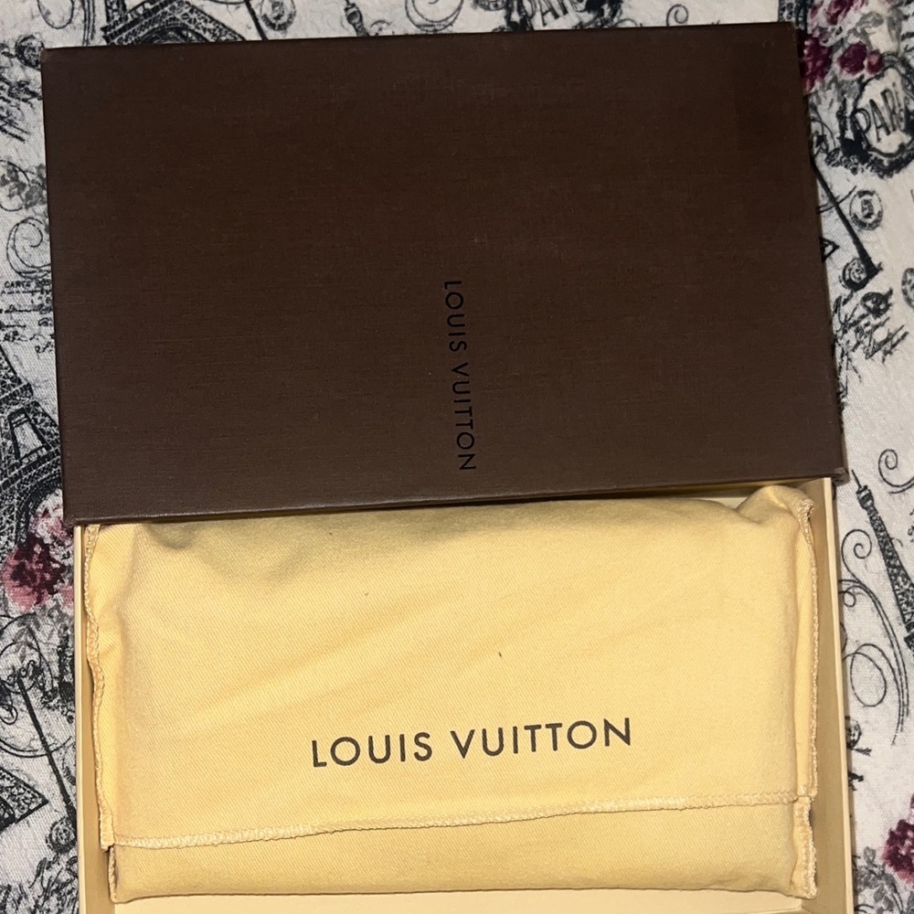 Louis Vuitton Brown Monogram Wallet with Gold Lock